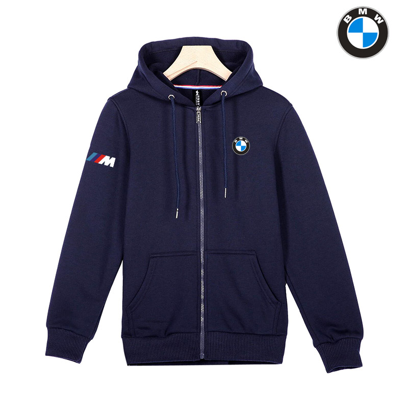 Sweat à Capuche BMW M Power Homme Zippé Poche Kangourou